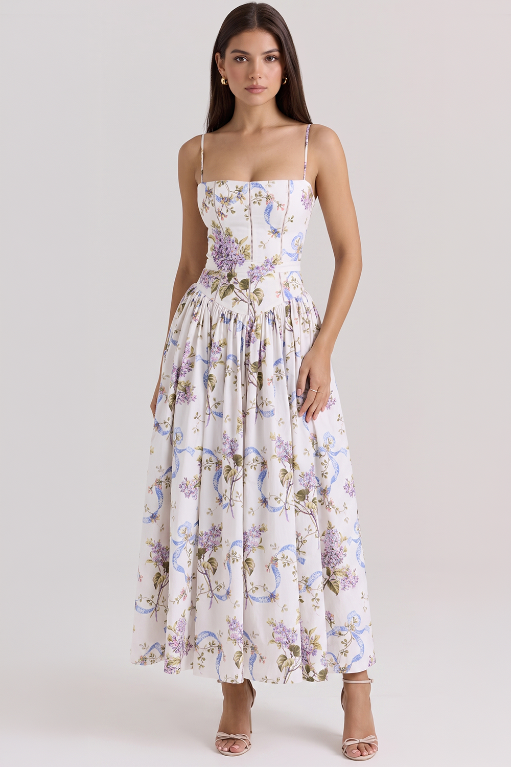 Vestido Modelador Camille - Branco Floral