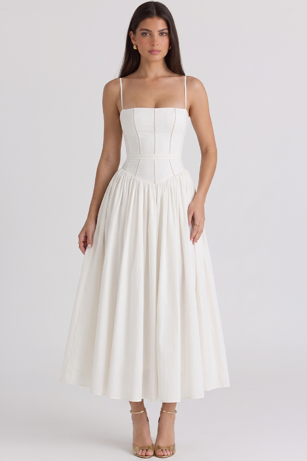 Vestido Modelador Camille - Branco Floral