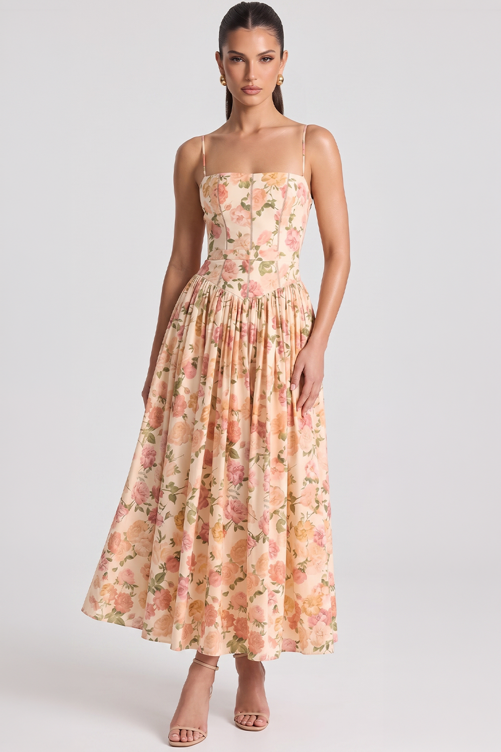 Vestido Modelador Camille - Branco Floral