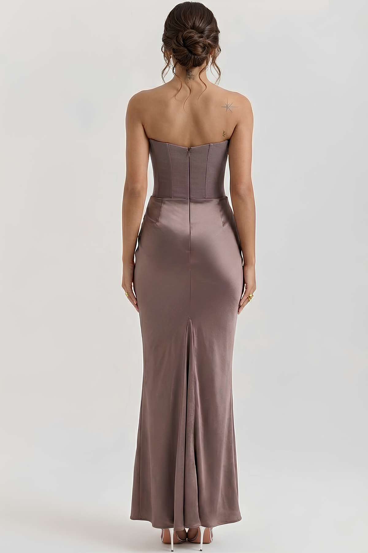Vestido Longo Modelador Elsa - Cinza