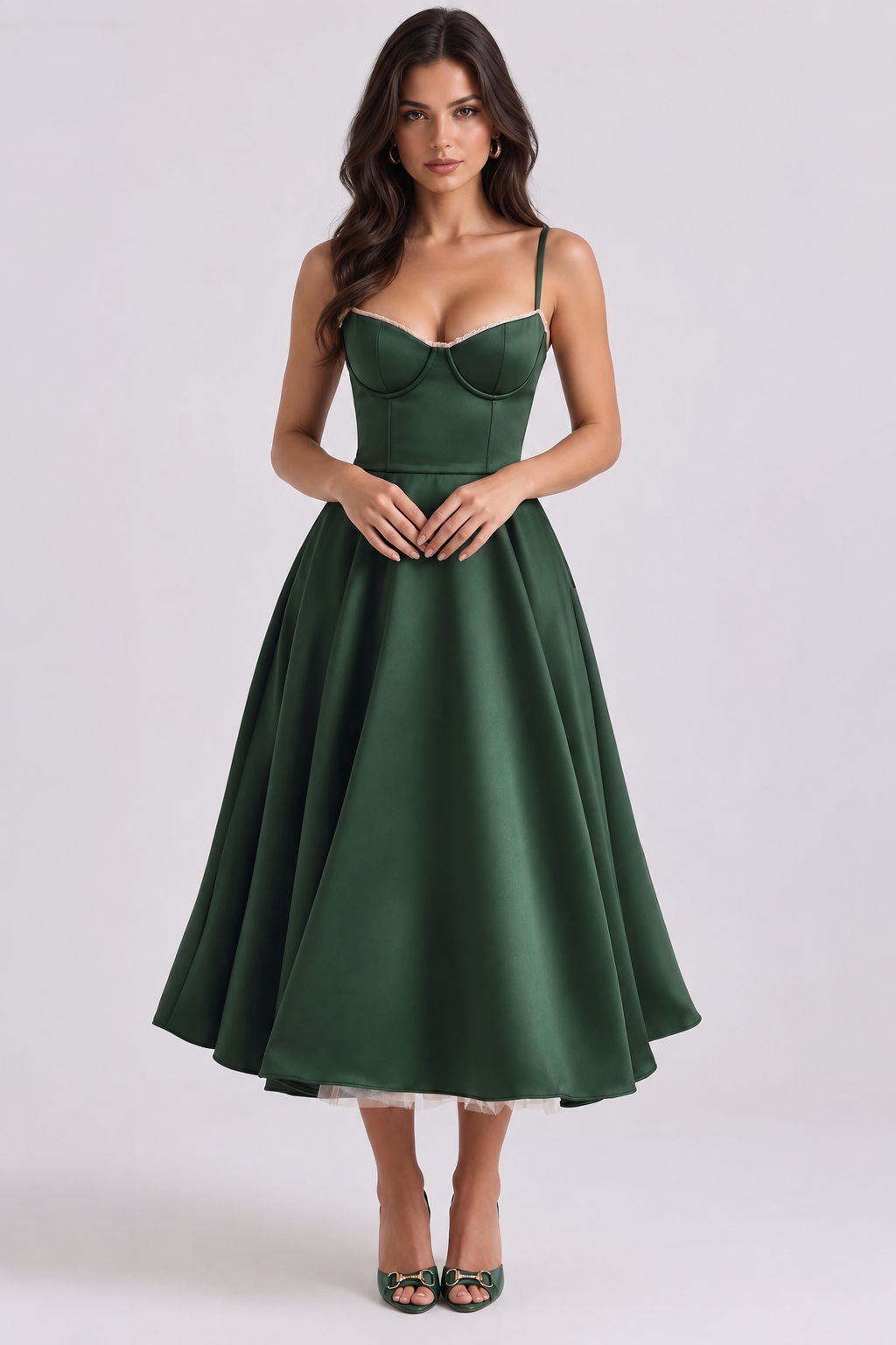 Vestido Midi Bella- Dupla Camada Preto