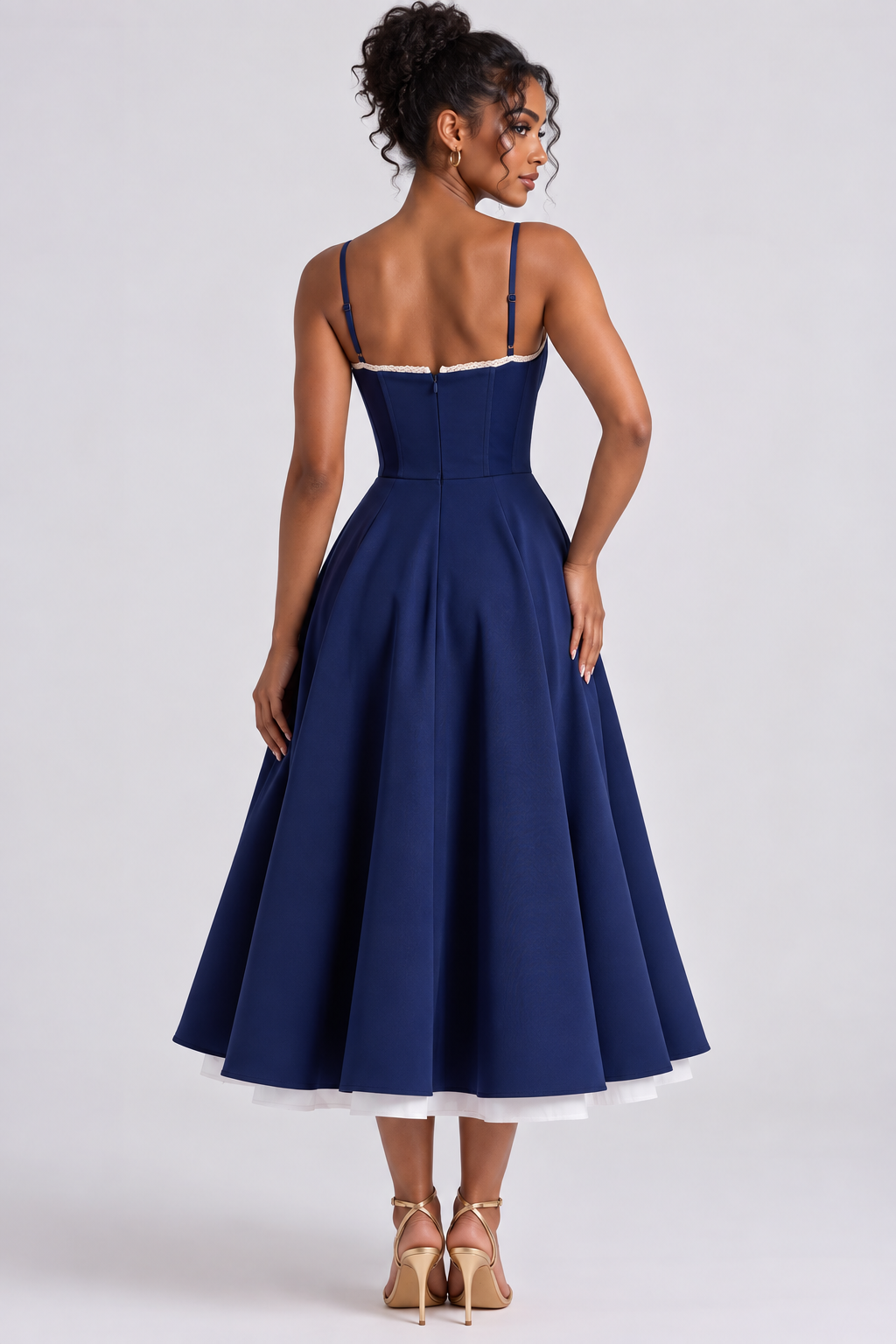 Vestido Midi Bella- Dupla Camada Branco