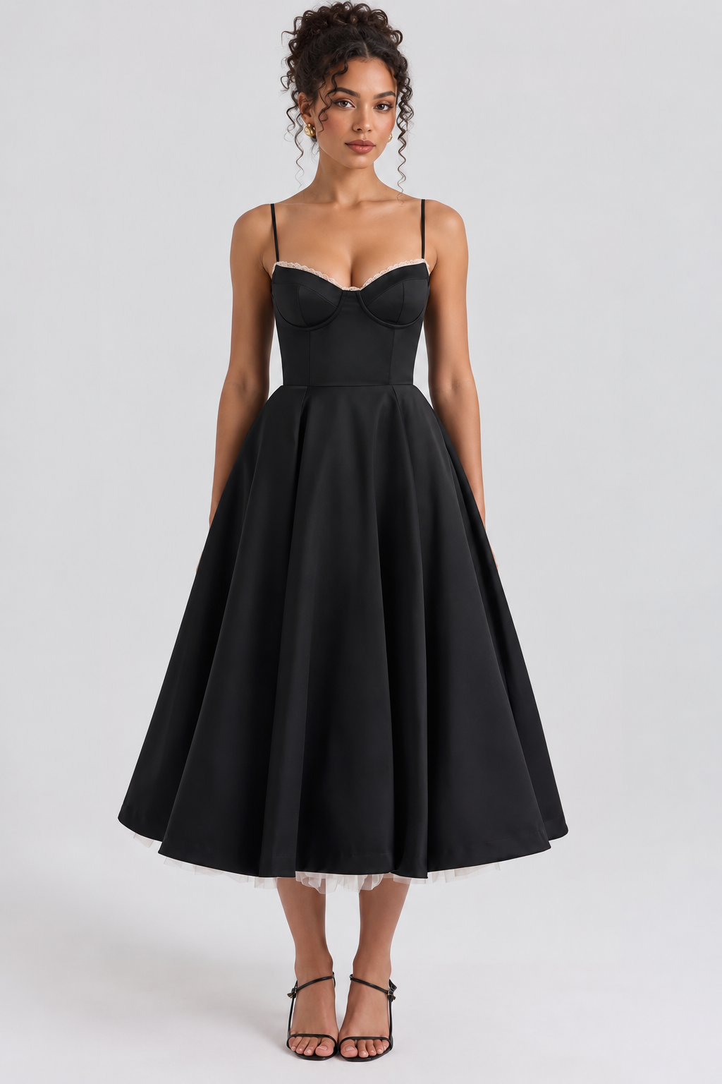 Vestido Midi Bella- Dupla Camada Rosa