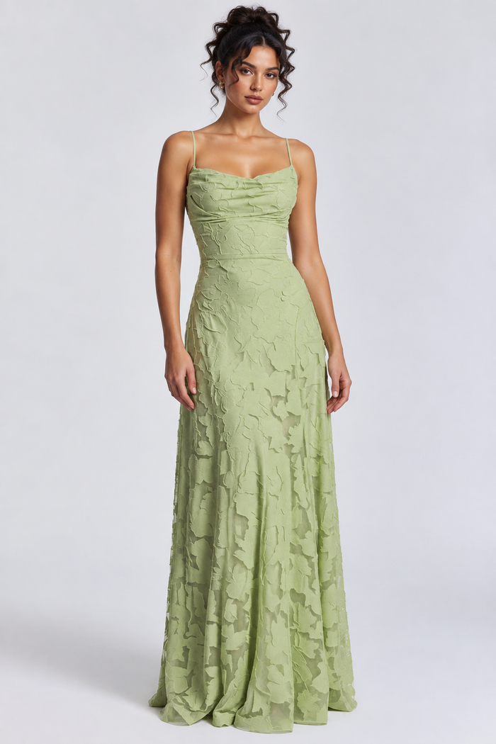 Vestido Longo Bustier Chris - Pistache