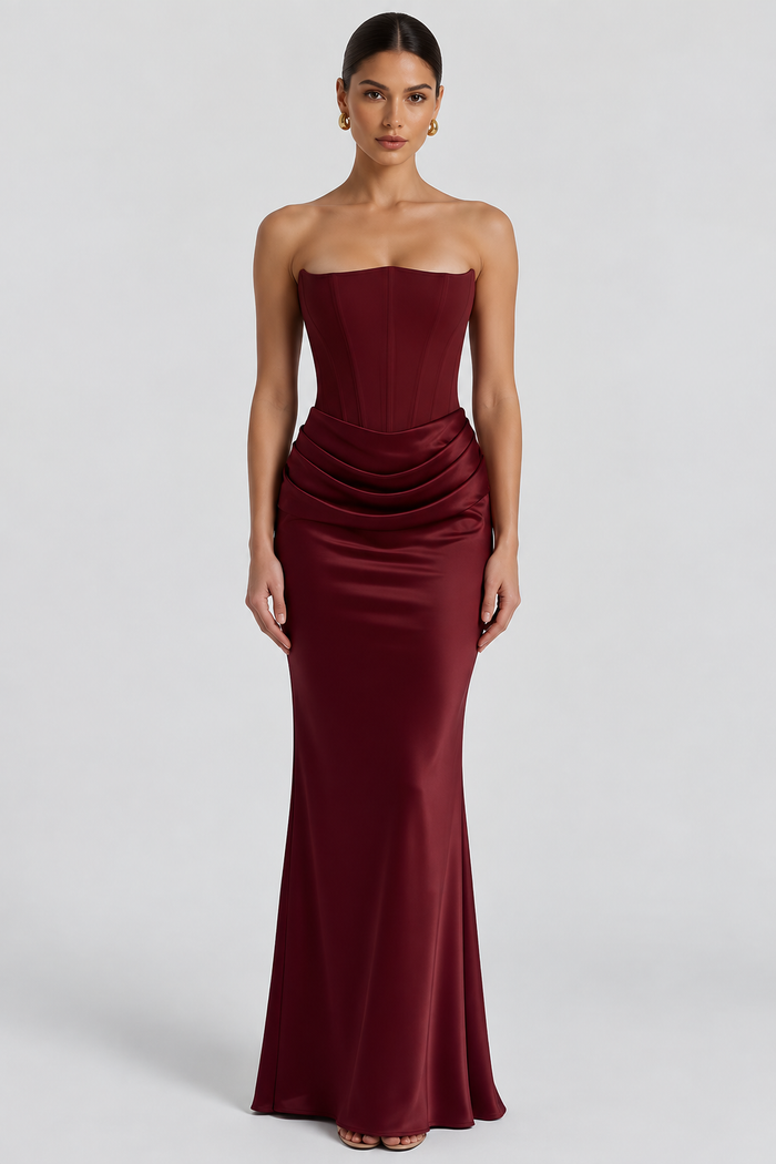 Vestido Longo Modelador Elsa - Marsala
