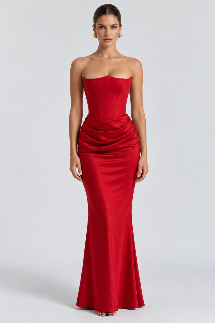 Vestido Longo Modelador Elsa - Vermelho