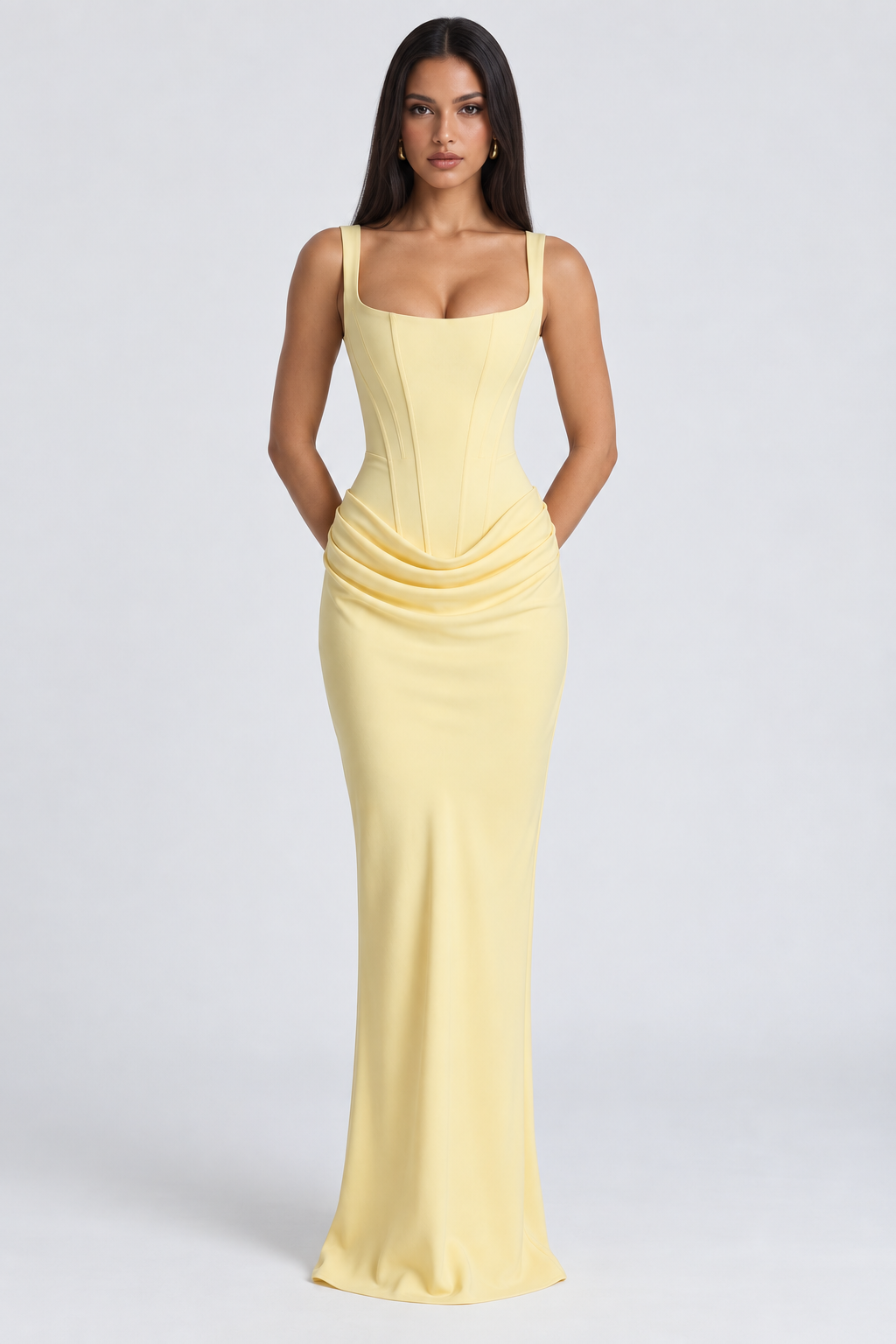 Vestido Longo Bustier Amelli - Amarelo