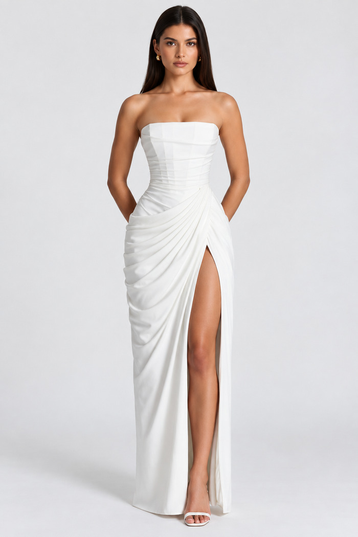 Vestido Longo Bustier Bianca - Branco