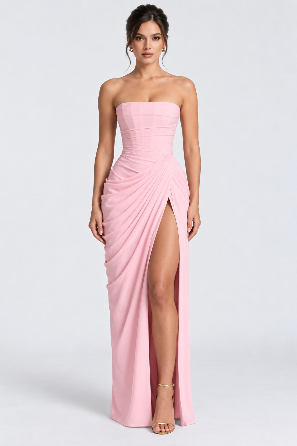 Vestido Longo Bustier Bianca - Rosa