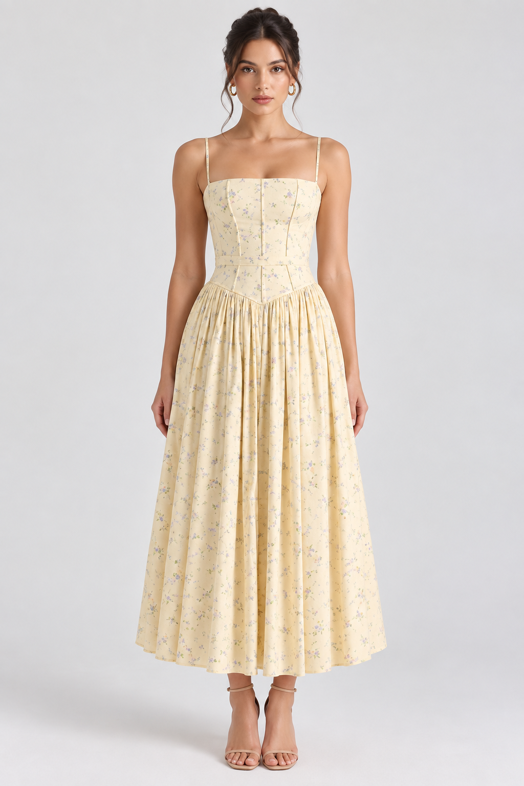 Vestido Modelador Camille - Amarelo Floral