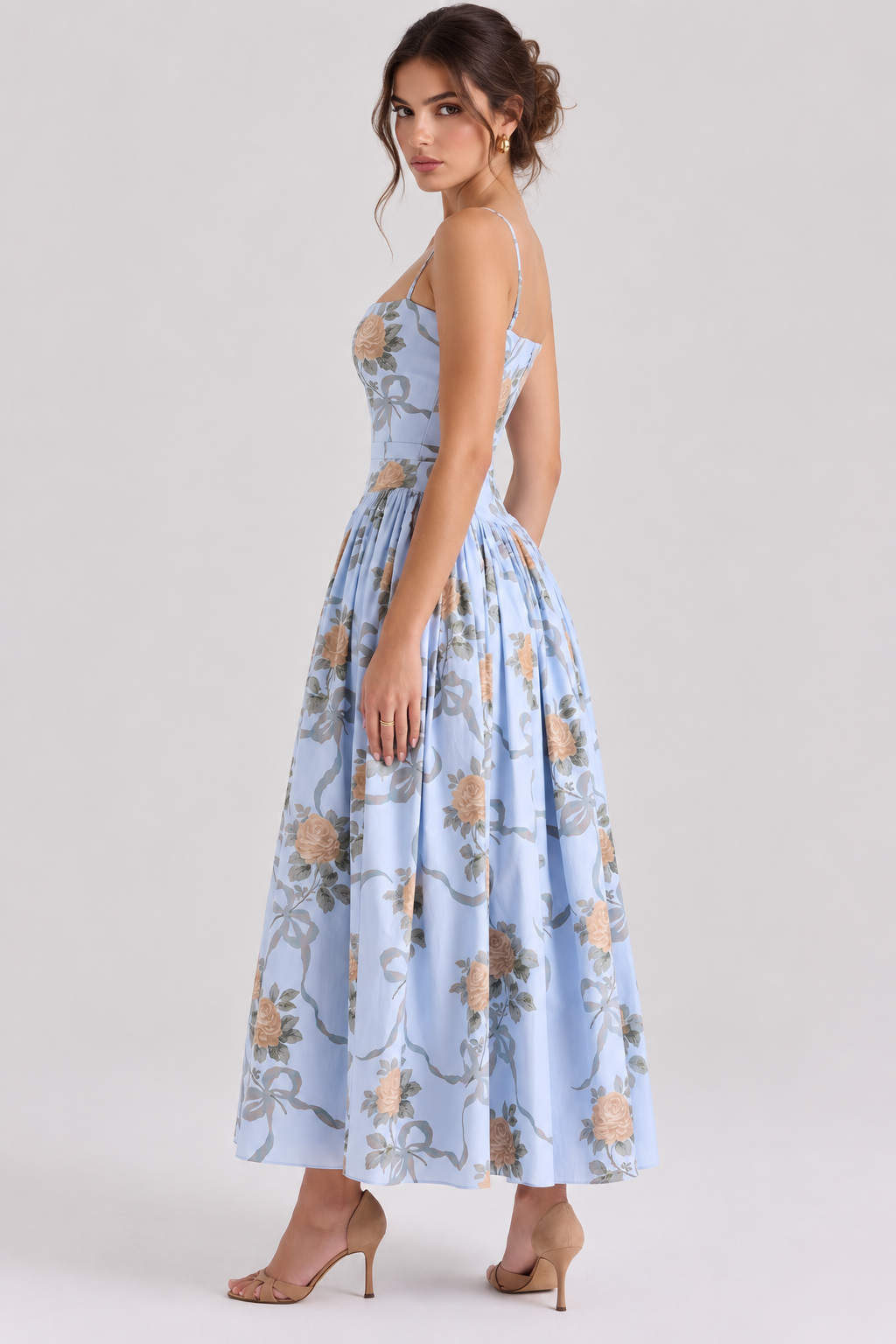 Vestido Modelador Camille - Azul Floral
