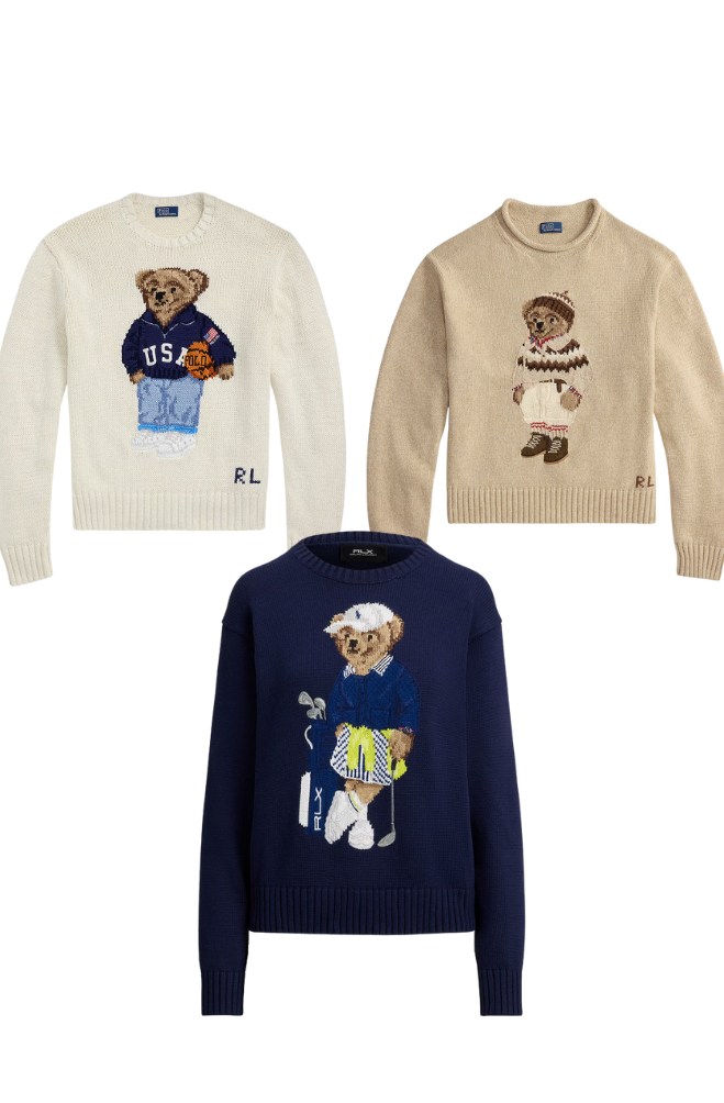 Kit Suéter Ralph Lauren Polo Bear | 3 Modelos por R$1999,00