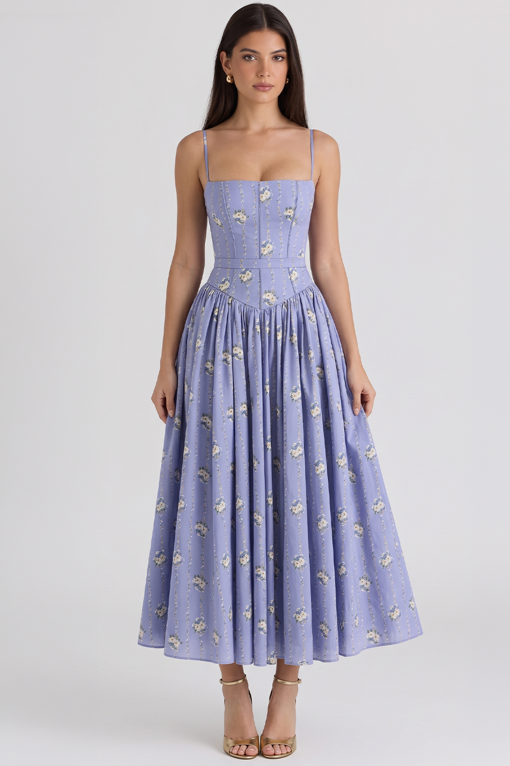 Vestido Modelador Camille - Bege Floral