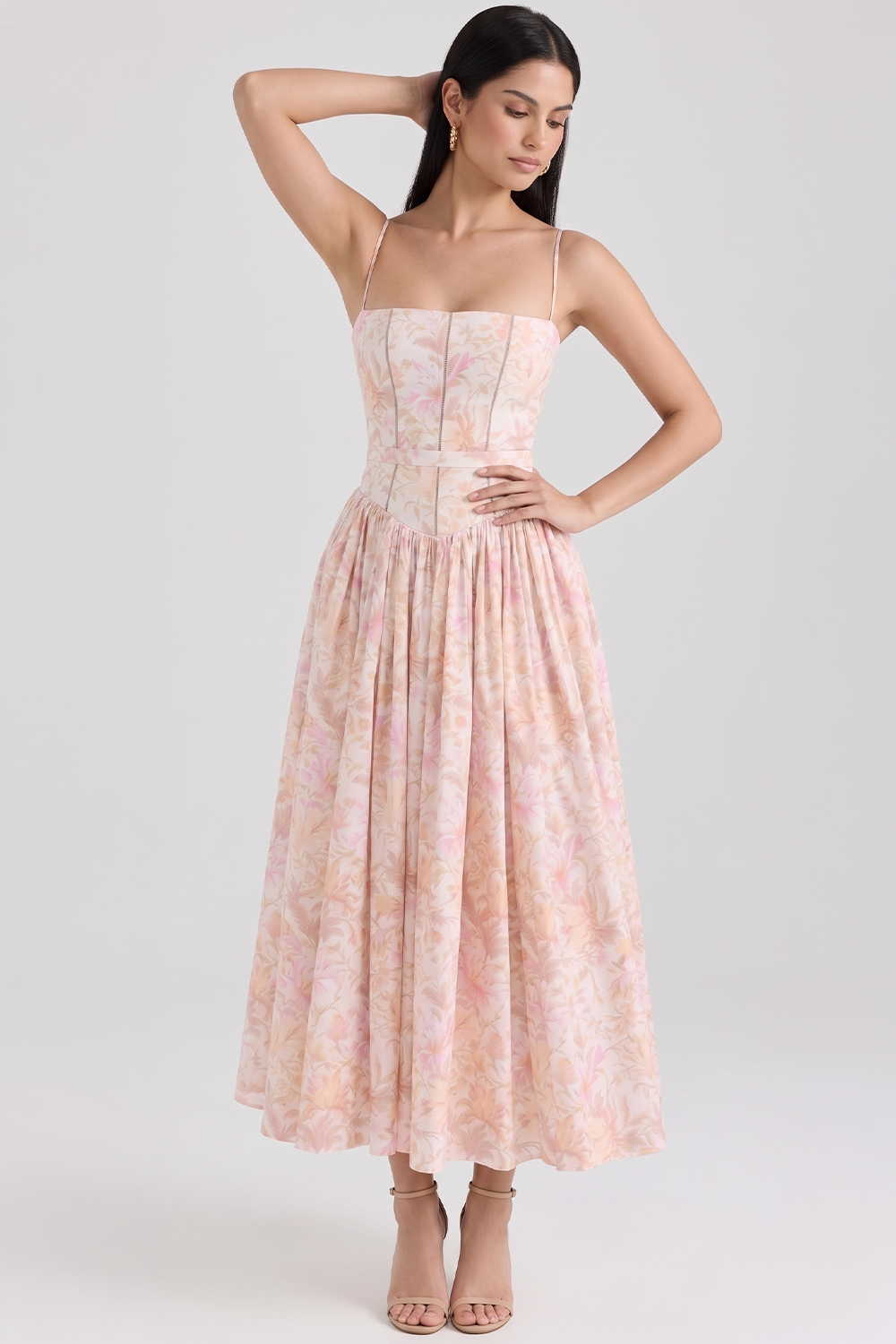 Vestido Modelador Camille - Branco Floral