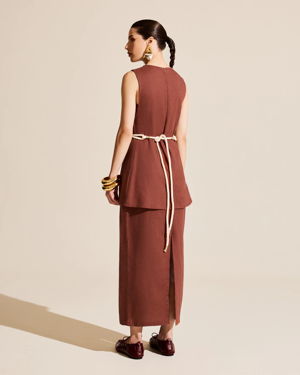 Vestido Drica | Rami Marrom